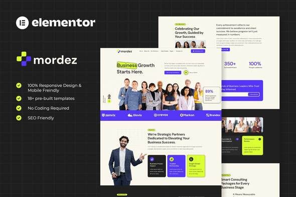Mordez – Business Consulting Elementor Template Kits